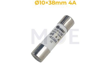 Orient Ceramic Tube Fuse Ø10×38mm 4A 500V AC 100kA gG فيوز بورسلين
