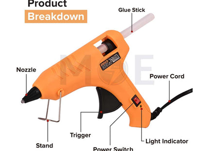 INGCO Glue Gun With 2 Glue Sticks 100W | GG6008 فرد شمع مع اصبعين شمع