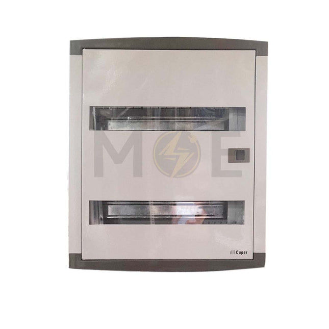 Cuper Metal Flush Distribution Board Transparent Door (434x395x100mm) 2Rx18mod. 36module