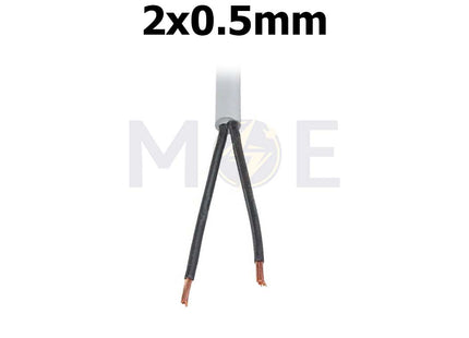 Astro Cables Sheathed-Insulated Fiber CU Core 300/500V Flexible White 2x0.5 mm كابل مبروم شعري ابيض