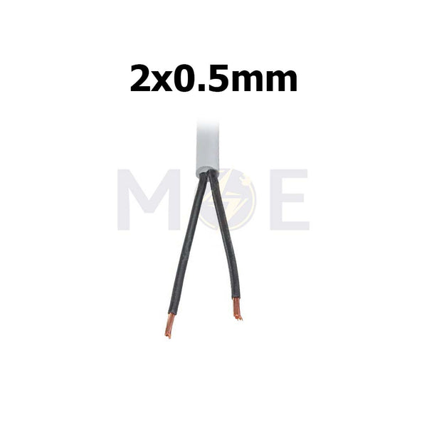 Astro Cables Sheathed-Insulated Fiber CU Core 300/500V Flexible White 2x0.5 mm كابل مبروم شعري ابيض