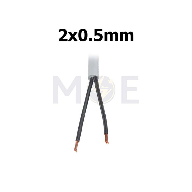 Astro Cables Sheathed-Insulated Fiber CU Core 300/500V Flexible White 2x0.5 mm كابل مبروم شعري ابيض