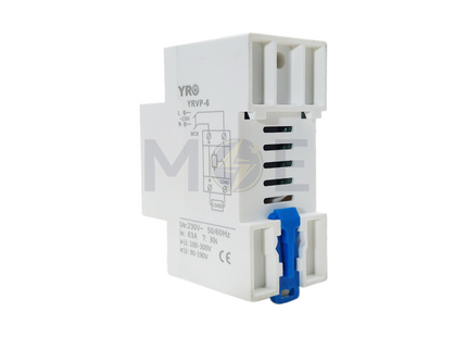 YRO Adjustable Smart Voltage Protector /Over-Under Voltage - Current Protection + Energy Meter Kwh Din 2Mod. 90-190V 100-300V 1-80A 1-20s | YRVP-6Wifi حماية امبير و فولت مع عداد ديجيتال وايفاي على سكة مع عيار