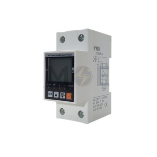 YRO Adjustable Smart Voltage Protector /Over-Under Voltage - Current Protection + Energy Meter Kwh Din 2Mod. 90-190V 100-300V 1-80A 1-20s | YRVP-6Wifi حماية امبير و فولت مع عداد ديجيتال وايفاي على سكة مع عيار