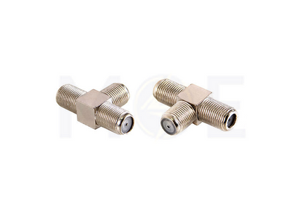 166-Coaxial Adapter F-Type Female X3 | T-Shape Triple Coupler 3-Way signal splitter  Adapter | F-513