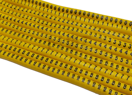 Interlock Cable Markers Number Kit (3.5-8mm) Yellow (0-9)