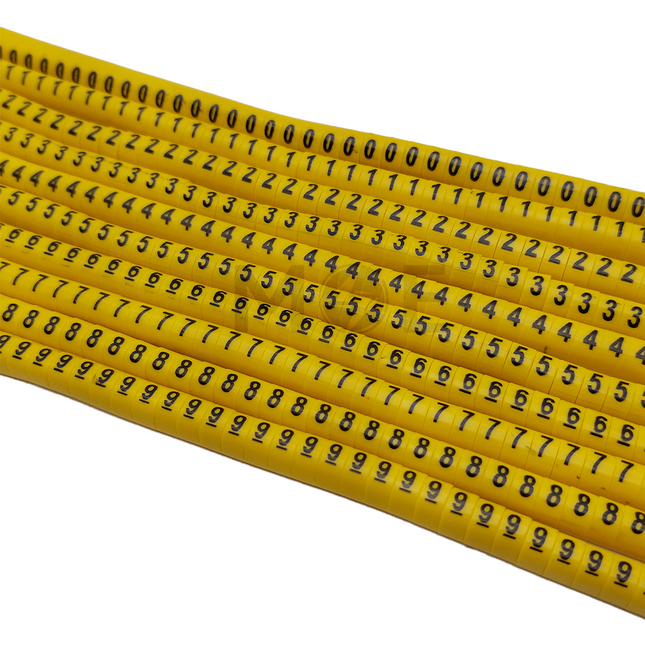 Interlock Cable Markers Number Kit (3.5-8mm) Yellow (0-9)