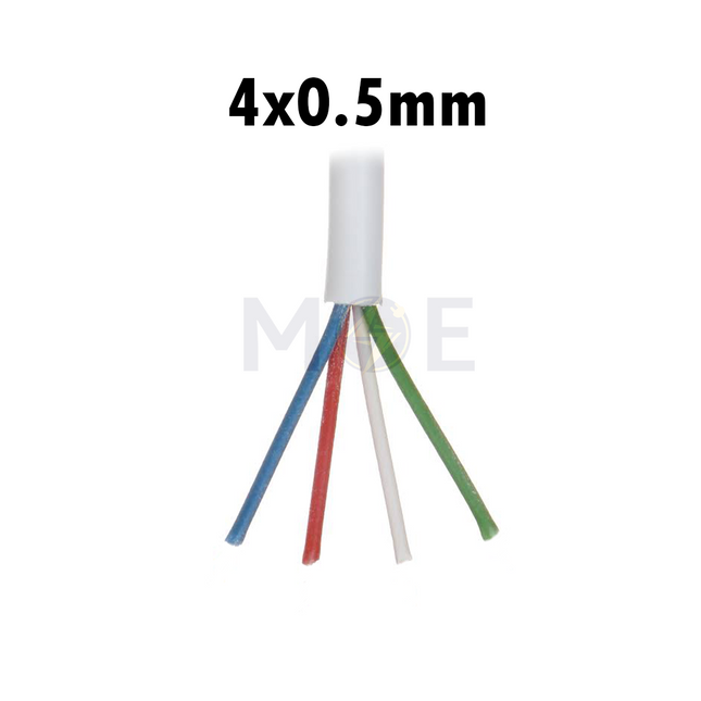 Astro Cables Sheathed-Insulated Fiber CU Core 300/500V Flexible White 4x0.5 mm | NYLHY كابل مبروم شعري ابيض