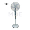 General CompoCool Stand Fan Gray 4 Speed 60W 5 Blades 18inch مروحة عامود 5 فراشات رمادي