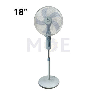 General CompoCool Stand Fan Gray 4 Speed 60W 5 Blades 18inch مروحة عامود 5 فراشات رمادي
