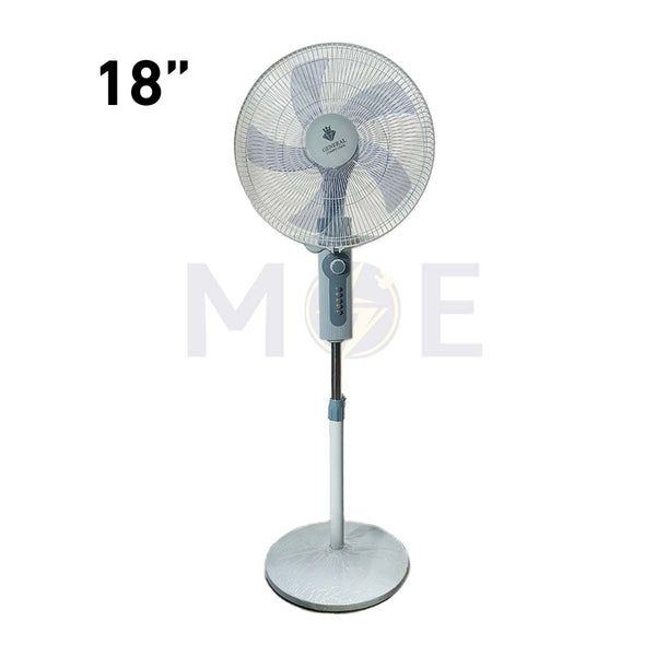 General CompoCool Stand Fan Gray 4 Speed 60W 5 Blades 18inch مروحة عامود 5 فراشات رمادي