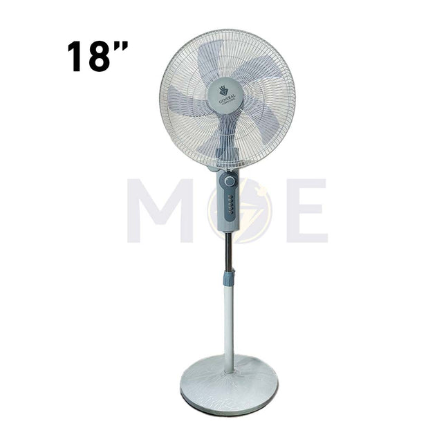 General CompoCool Stand Fan Gray 4 Speed 60W 5 Blades 18inch مروحة عامود 5 فراشات رمادي