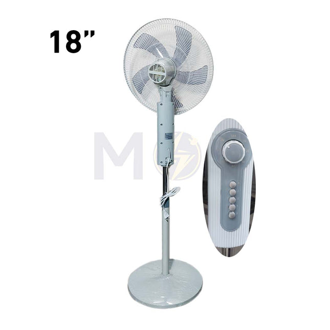 General CompoCool Stand Fan Gray 4 Speed 60W 5 Blades 18inch مروحة عامود 5 فراشات رمادي