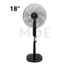 Esperenza Stand Fan Black Touch Screen with Remote Control 4 Speed 75W 7 Blades 18nch مروحة عامود 7 فراشات شاشة لمس مع ريموت كونترول اسود