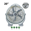 Esperenza Decortive Box Floor Fan Gray 4 Speed 100W 5 Blades 20nch مروحة طاولة ارضية 5 فراشات رمادي