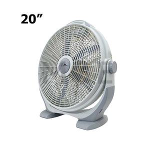 Esperenza Decortive Box Floor Fan Gray 4 Speed 100W 5 Blades 20nch مروحة طاولة ارضية 5 فراشات رمادي