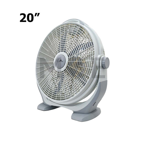 Esperenza Decortive Box Floor Fan Gray 4 Speed 100W 5 Blades 20nch مروحة طاولة ارضية 5 فراشات رمادي
