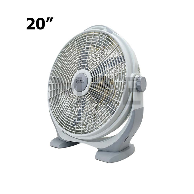 Esperenza Decortive Box Floor Fan Gray 4 Speed 100W 5 Blades 20nch مروحة طاولة ارضية 5 فراشات رمادي
