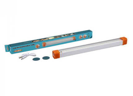 Lithium Battery SMD Rechargeable Portable LED Light Tube Fixture with 2 Hook Magnet USB 3 Lighting Modes 50cm | HT-829 شاسي لد تشريج