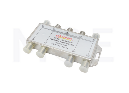 StarSat F-Type Coaxial Signal Splitter for CATV, Satellite, Antenna 8-Way | SR-SP 800X