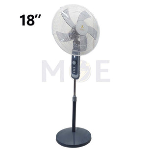 General CompoCool Stand Fan Gray 3 Speed & Timer 60W 5 Blades 18inch | FS455 مروحة عامود 5 فراشات رمادي
