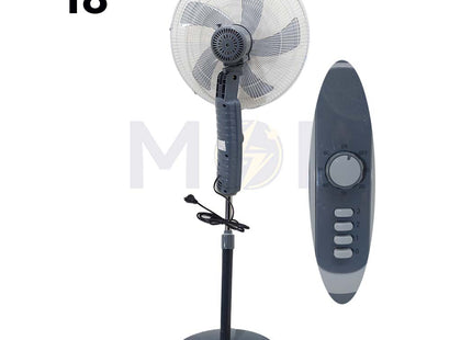 General CompoCool Stand Fan Gray 3 Speed & Timer 60W 5 Blades 18inch | FS455 مروحة عامود 5 فراشات رمادي