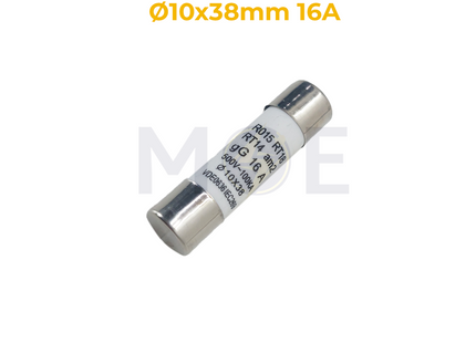 Ceramic Tube Fuse Ø10×38mm 16A 500V AC 100kA gG | RO15 فيوز بورسلين
