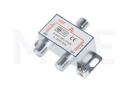 VSAT F-Type Coaxial Signal Splitter for CATV, Satellite, Antenna 2-Way | 2772S