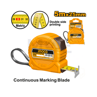 INGCO Steel Measuring Tape Double Side Printing 5mt 25mm | HSMT39525-1 متر قياس