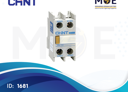 Chint NC1 F4-11 Auxiliary Contactor 1NO+1NC | 248501-257027-2570022 | مساعد كونتكتور - اكزليير