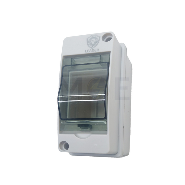 Leader IP66 WaterProof Surface Mount Cover for MCB Gray 1-2module | HT-2 غطاء دجنتور مطري ظاهر مفرد مجوز رمادي