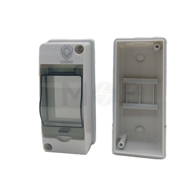 Leader IP66 WaterProof Surface Mount Cover for MCB Gray 1-2module | HT-2 غطاء دجنتور مطري ظاهر مفرد مجوز رمادي