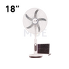 JTC Solar Rechargeable Stand Fan with Remote Control & LED & Timer & USB Port White S5998HRB 40W 18inch | JF-S5998HRB مروحة عامود تشريج طاقة شمسية مع ضوء لد خمس فراشات ابيض