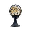 Outdoor Lantern Pedestal Light Medium Black Amber E27 40cm  SJ001 فانوس تصوينة طابة اسود عسلي