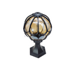 Outdoor Lantern Pedestal Light Medium Black Amber E27 40cm  SJ001 فانوس تصوينة طابة اسود عسلي