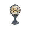 Outdoor Lantern Pedestal Light Medium Black Amber E27 40cm  SJ001 فانوس تصوينة طابة اسود عسلي