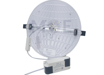 Cuperlight LED DownLight/Panel Light White Flush FrameLess Adjustable Circular Spot Daylight, Warmwhite, Coolwhite 19cm 40W | REC217 سبوت لد مدور مخفي بدون كادر متحرك ابيض دايلايت، ورم وايت، كول وايت