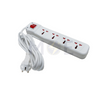 AY-KA Multiple Socket English With Wire 3mt 4Sock. 13A +Schuko plug+Earth+Switch | 33 401 03 كادر بريز مربع انكليزي مع شريط ومفتاح