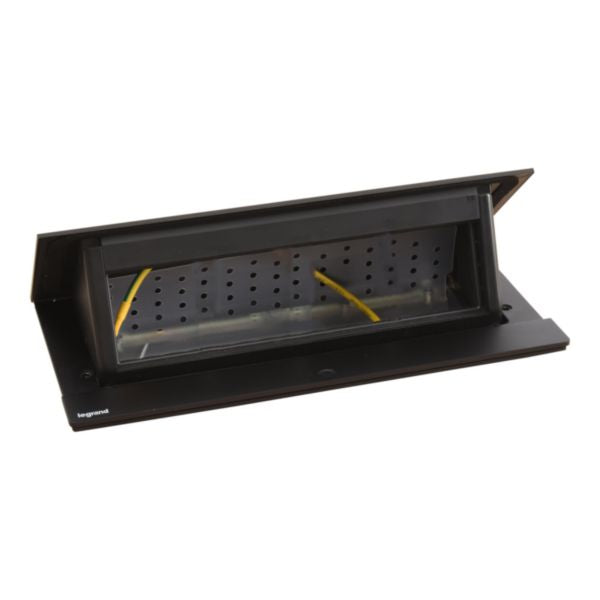 Legrand Retractable Pop-Up Desktop Socket Table Box Outlet Recessed Black 8module | 654810 علبة مخفية للطاولة اسود