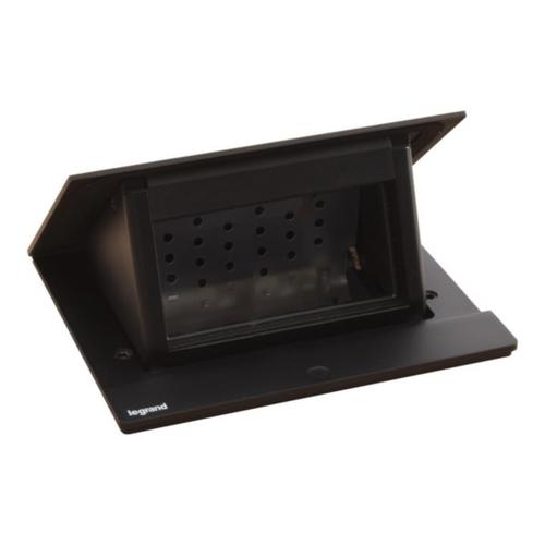 Legrand Retractable Pop-Up Desktop Socket Table Box Outlet Recessed Black 4module | 654802 علبة مخفية للطاولة اسود