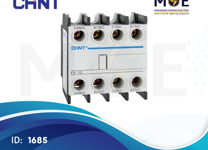 Chint NC1 F4-13 Auxiliary Contactor 1NO+3NC | 248505 | مساعد كونتكتور - اكزليير