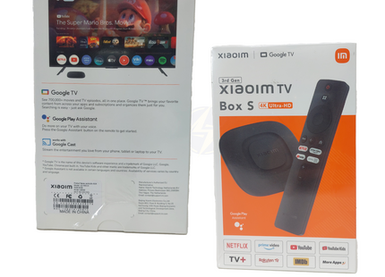 Xiaoim 4K Google TV™ TV Box with Voice Control 2GB+128GB | Q2 RBOX فيوز سيارة ميني ابيض/شفاف
