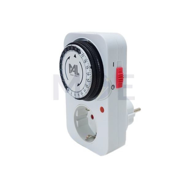 MAL Plug-in Timer Daily Mechanical Programmable Electric Outlet 15min-24Hours 16A | GMT04A-GR بريز تايمر يومي اربعة و عشرون ساعة ب فيش
