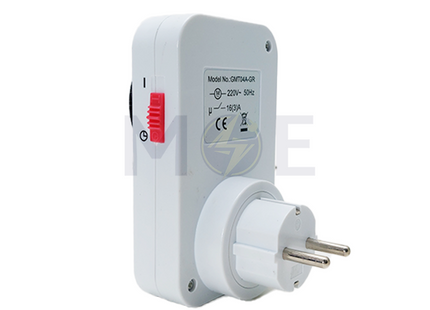 MAL Plug-in Timer Daily Mechanical Programmable Electric Outlet 15min-24Hours 16A | GMT04A-GR بريز تايمر يومي اربعة و عشرون ساعة ب فيش