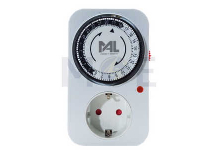 MAL Plug-in Timer Daily Mechanical Programmable Electric Outlet 15min-24Hours 16A | GMT04A-GR بريز تايمر يومي اربعة و عشرون ساعة ب فيش