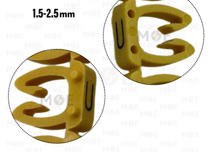 Potric MC4 Solar Connector For Solar Panel Connection With 10x38mm Fuse 10 حلقة ترقيم كابلات اصفر حرف