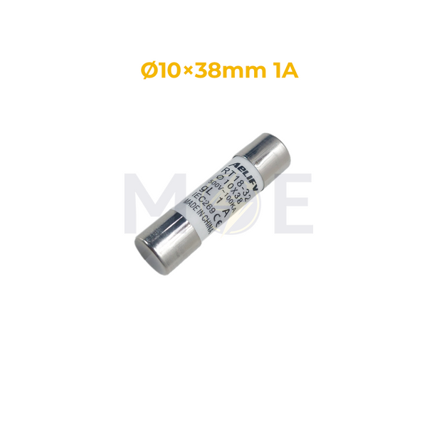 Aelifv Ceramic Tube Fuse Ø10×38mm 1A 500V AC 100kA gL RO15 | RT18-32 فيوز بورسلين