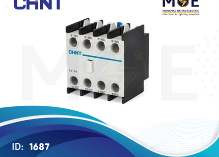 Chint NC1 F4-04 Auxiliary Contactor 4NC | 248507 | مساعد كونتكتور - اكزليير