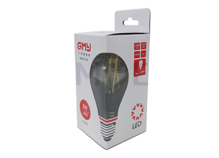 GMY LED Lamp Clear Filament Bulb Daylight E27 8W | A60 لمبة لد برم فيلامنت بول شفاف دايلايت