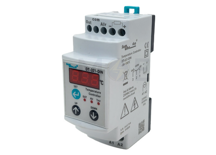 SAM DIN Digital Temperature Controller -30C+150C | DT-321DIN ساعة حرارة مع كونترول على سكة